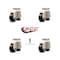 Service Caster Nylon Swivel TS Caster w/1.65" Black Wheels and M8 x 1.25mm x 15mm Stems, 4PK SCC-TSLV05S42-NYR-50-DC-4 - alternate 2